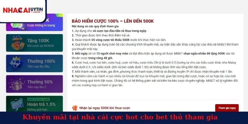 Khuyến mãi tại nhà cái cực hot cho bet thủ tham gia